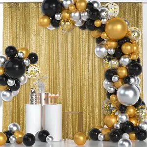 UJOY PARTY Sequin Backdrop Curtains Glitter Photo Booth Backdrops Sparkly Photography Background for Parties Wedding Bridal Showers Birthday Photo Gender Reveal Photography Background Decoration For Christmas Halloween Thanksgiving Ornaments Banners