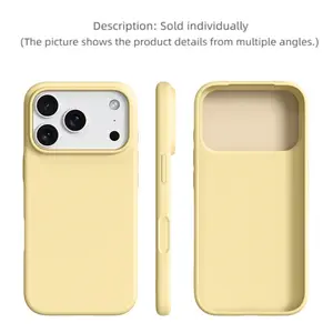 1 piece BASE MORE COVER ultra-thin liquid silicone iPhone case for Apple mobile phones, Soft touch feel, soft edge wrapping, matte soft shell case, Skin-like texture, Protective, Suitable for Apple iPhone 17 Pro Max/16/15/14/13 Pro Max Plus, Protector
