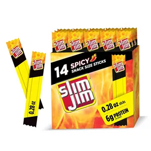 Smoked Meat Sticks, Spicy Flavor, 6g Protein Per Serving, Snack Size, 0.28 oz. (14 Count)