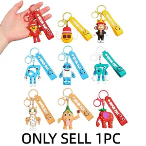 2-Pack Creative Anime Silicone Keychains, Popular 3D Cartoon Figures, Unique Backpack Hangings for Students, Anime Fans, Collectors & Car Decoration