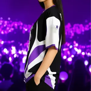 OT7 Is Back Purple Love Football Jersey, Football Crop Top Unisex Jersey – Casual Sportswear for Couples, 90s Vintage Style, for Sports & Outdoor Activities