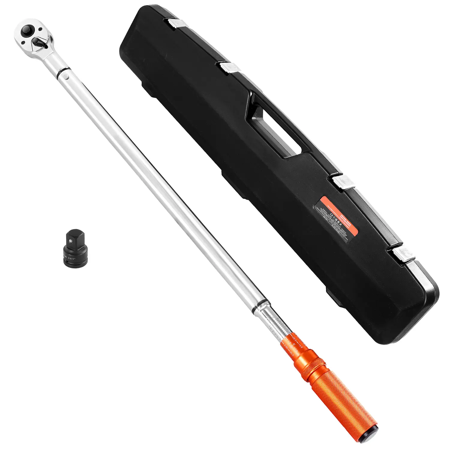 【fathersdaygift】VEVOR Click Torque Wrench,3/4 Inch Drive100-600 lbf-ft / 136-814N.mDual-direction Torque Wrench Set with Dual Range Scales48-tooth±3% High PrecisionAlloy Steelfor Automobile RepairTools And GadgetsCar Tools, Tools And Gadgets, Work Tools,f