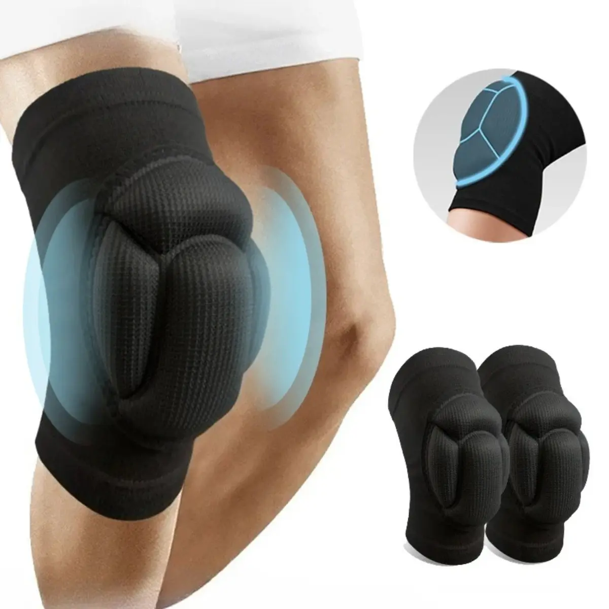 Non-Slip Knee Pads with Adjustable Straps, Extra-Thick Padding & Injury Prevention Design, 1 Pair for Men, DIY, Gardening (Sports & Outdoor Protective Gear)