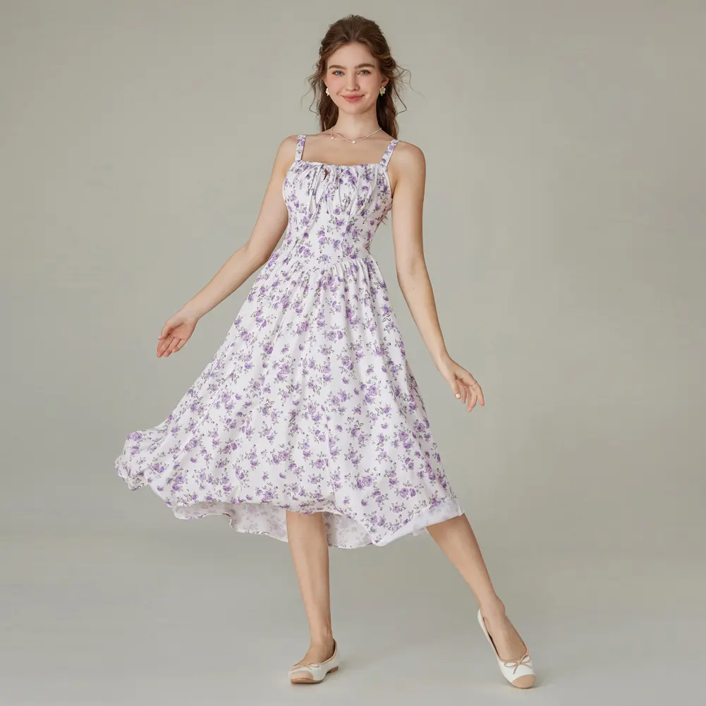 Mother's Day Gift | Grace Karin Women's Floral Midi Dress Corset Sundresses  2026 Summer Spring Vacation Milkmaid Dresses - TikTok Shop