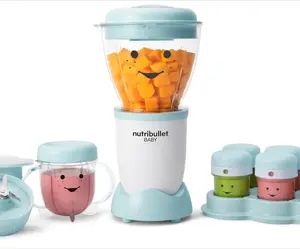 NutriBullet NBY-50100 Baby Complete Food-Making System, 32-Oz, White, Blue, Clear