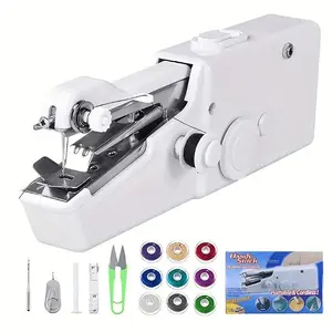 Portable Cordless Mini Sewing Machine with Accessory Kit -Easy-to-Use, Lightweight Handheld Design for Beginners -ldeal for Quick Repairs & Crafts, Available in Black/White