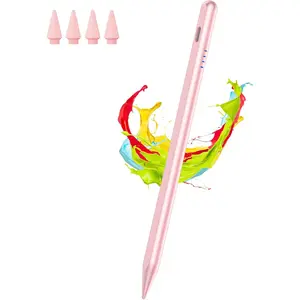 Stylus Pen for iPad 9&10&11th(A16) Generation 2018-2025 with Palm Rejection, Tilt, Digital Pencil for  iPad 6/7/8/9/10/11th(A16), Pro 11"/12.9"/13"/M4, Air 3/4/5th/M2/M3, Mini 5/6th - Pink