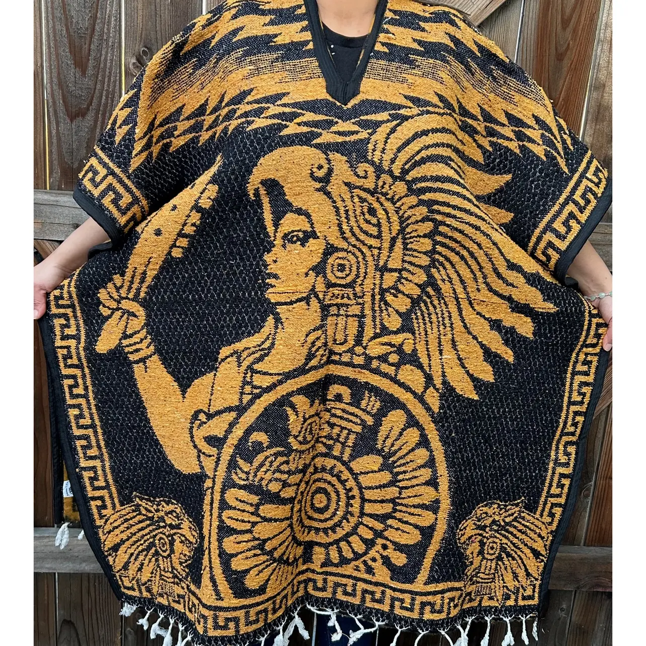 Mexican Aztec Warrior & Mexican Eagle Poncho