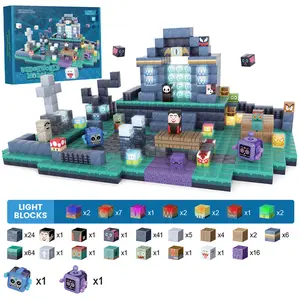 190PCS/188PCS/136PCS Magnetic Blocks - with Light-Up Magnetic Blocks, STEM Montessori Sensory Toys for Kids Ages 4-8, Perfect Halloween/Christmas/Birthday Gifts for Boys & Girls【SummerVibes]