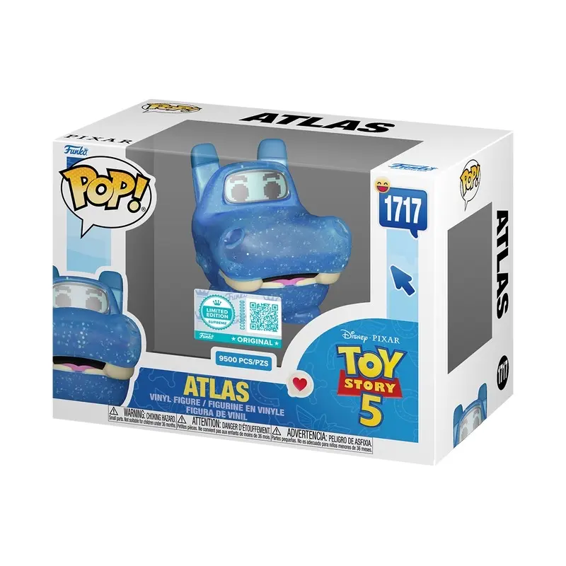 Funko Toy Story 5 Pop! Vinyl Figure - Atlas, Limited Edition Exclusive Numbered #1717, 9500-Piece Collectible for Fans, Display Figurine