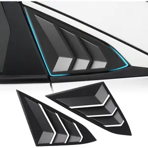 Rear Side Window Louvers for 10th Gen Civic Sedan Compatible with  Civic 2016-2021 Exterior Accessories Air Vent Window Scoop Shades Blinds Cover (Matt Black)