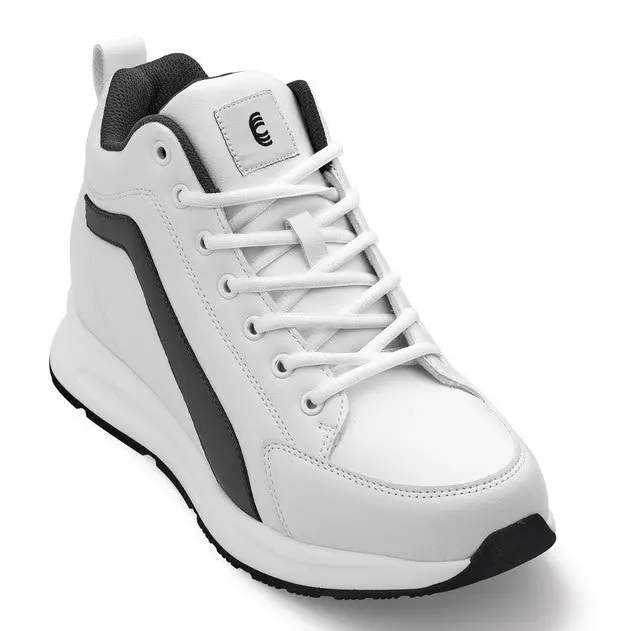 CALTO - S23305 - 3.2 Inches Taller (White) - Sneakers