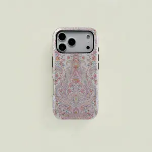 One paisley pattern retro design dual-layer protective case in vibrant colors. Durable 2-in-1 case for iPhone 17/16/15/14/13/12/11 Pro Max/Plus/Pro and Samsung Galaxy S25/S24/S23 Ultra series. Fingerprint and sweat resistant. Suitable for couples.