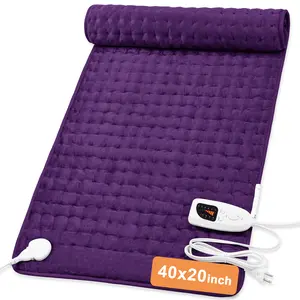 Heating pad, size 40in×20in, 33in×17in, 6 temperature levels and 4 time settings, portable, back, neck, shoulders and legs heating, machine washable, perfect holiday gift for men, women, parents, Christmas gift