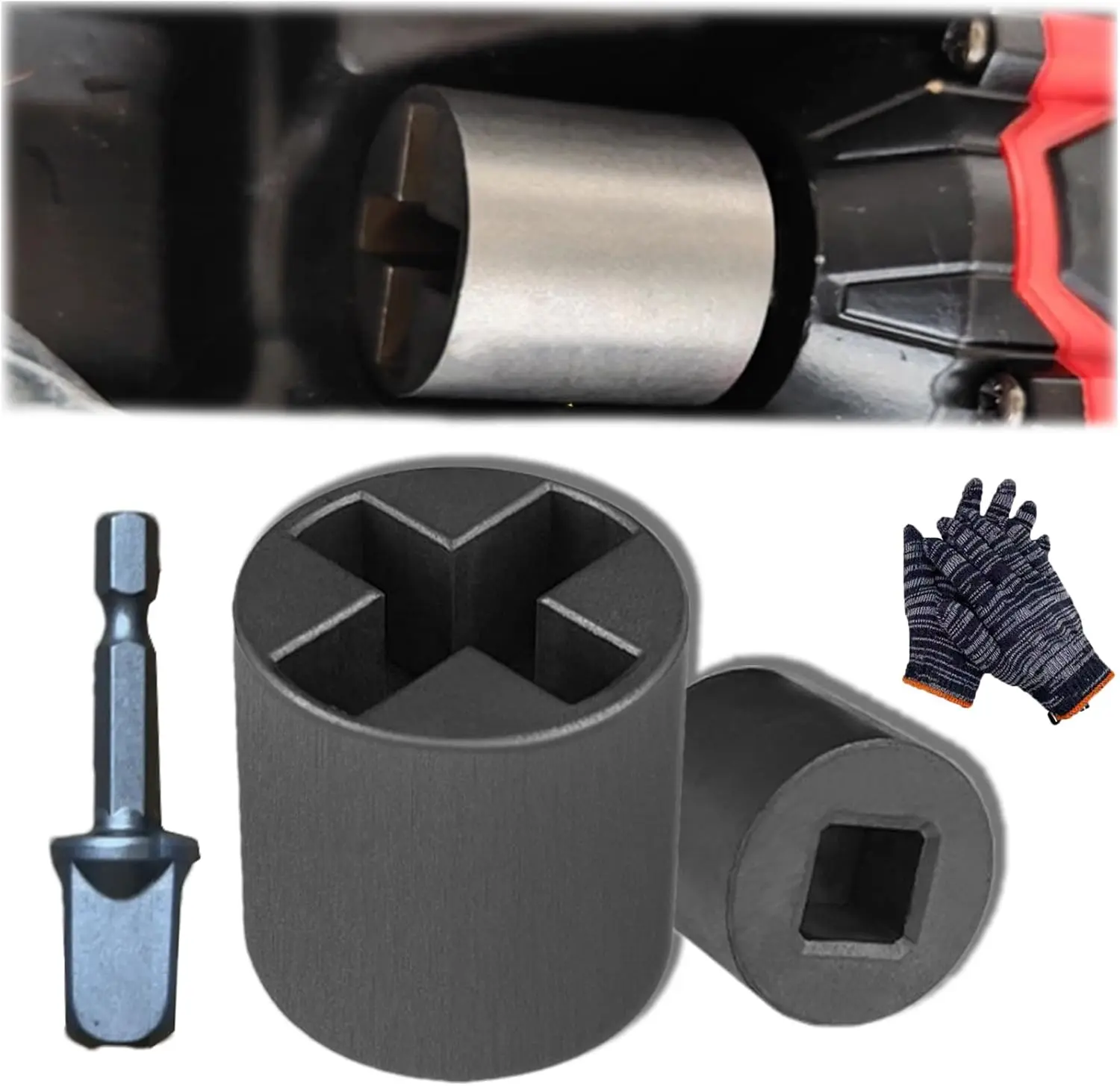 (1pc) Universal Ratchet Jack Socket Adapter - Heavy-Duty Rust-Resistant Steel Hand Tool for Hand Drill, Scissor Car Jack, Efficient Tire Changes, Easy Operation, Versatile Use, Equipment, Adaptation