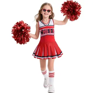 X-CPA20   Girls Cheerleader Costume Cheerleading Outfit Dress for Halloween Party Birthday Gift