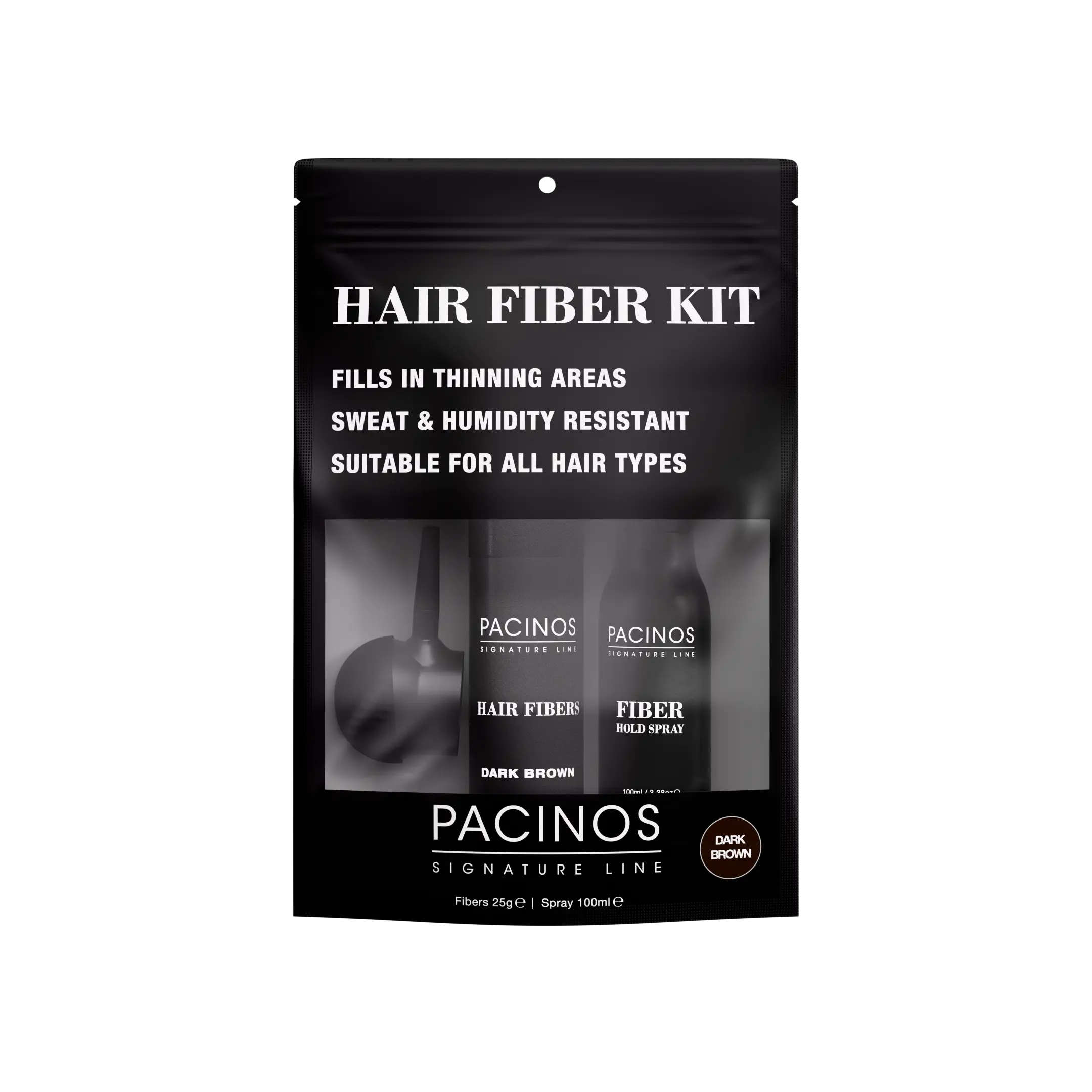 Hair Fiber Kit with Fiber Hold Spray - Instantly Cover Thinning Hair & Bald Spots with Natural Finish - Haircare Easy To Apply Keratin Protein Hairline Shaping Powder Volumizing