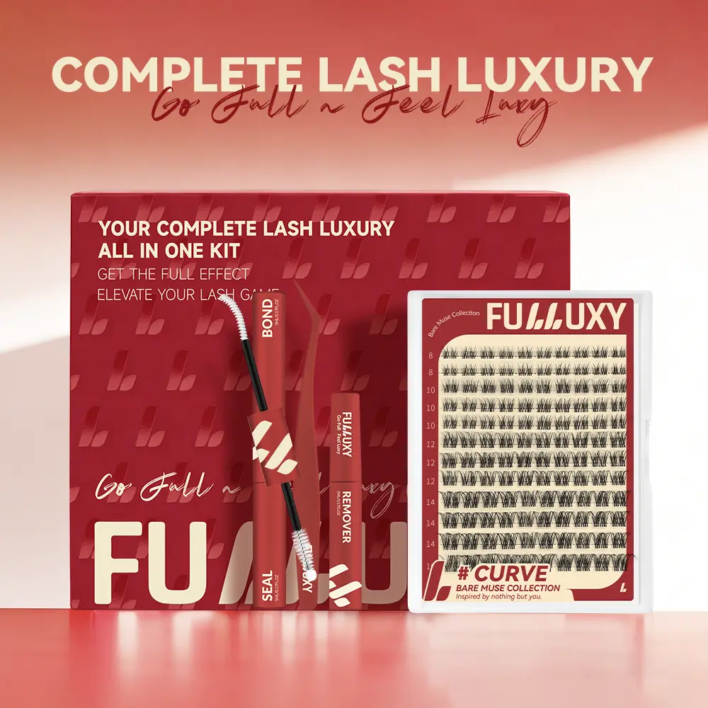 CURVE Style Fulluxy DIY Individual Lash Clusters Venus Velure Natural Individual Lashes  Lightweight Transparent Band Easy Application Lashes