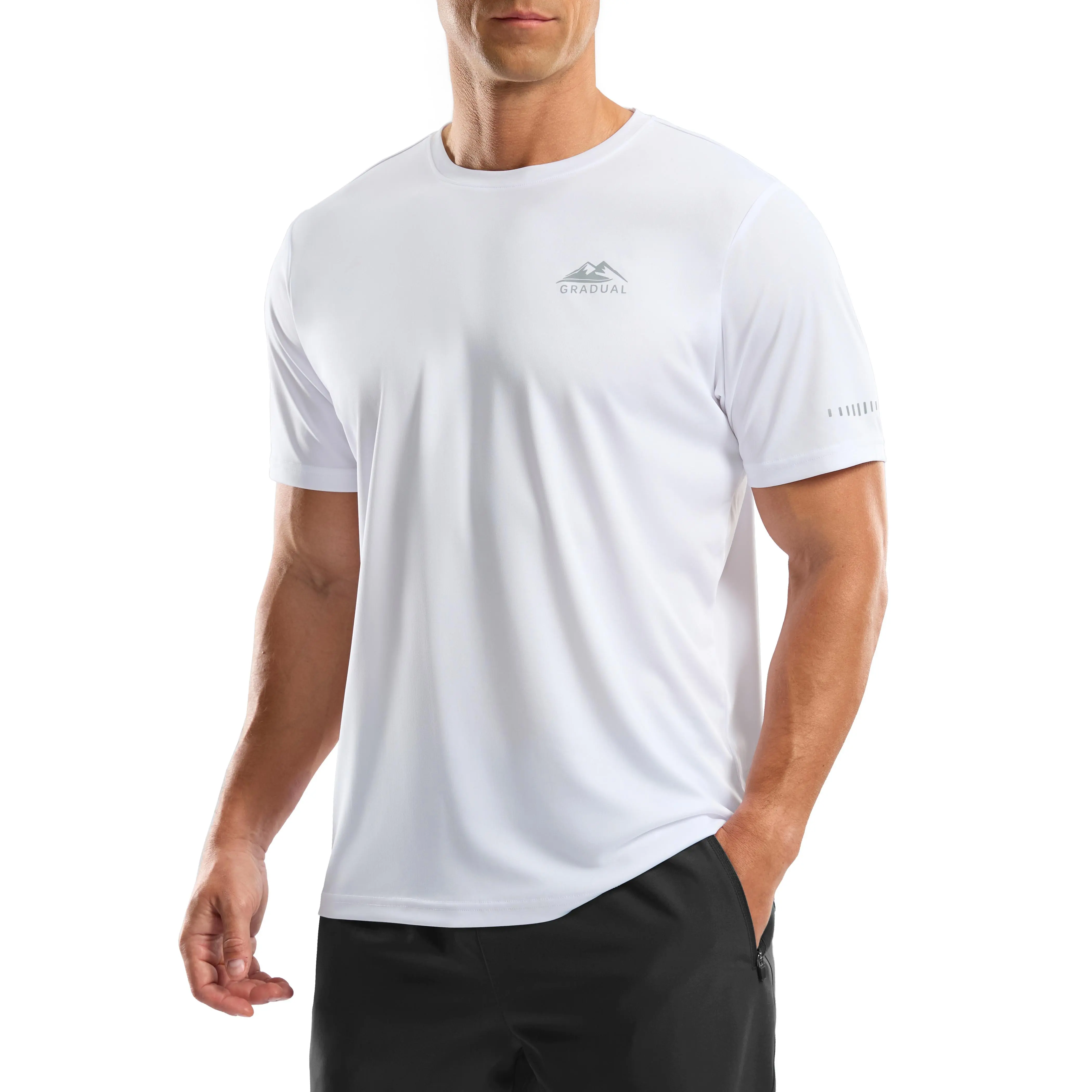 G GRADUAL Men's Long Sleeve Rash Guard - Athletic Fitted, Breathable Sports Top with UPF 50+ Sun Protection for Hiking, Fishing, Breathable Workout Shirt, Rashguards, Training Shirt, Uv Protection, Gymwear, Gymclothing, Polyester