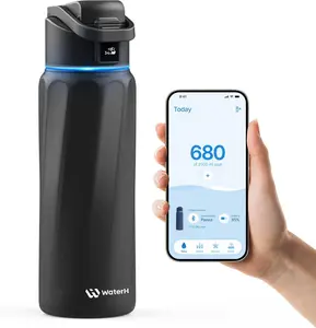 WATERH Boost Smart Water Bottle with APP - Insulated Stainless Steel Flask, Water Intake Tracker & Hydration Reminder, Portable Vacuum Thermal Cup, Wide Mouth Water Bottle for Travel & Gym,  , Free Christmas Sticker，Ideal Gift for Easter gift