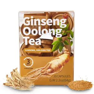 SAIPIN Ginseng Energy Tea for Men - 10 Pods + 7-Day Plan, No Sugar, No Caffeine, Clean Focus, Calm Power, 4X Active Power - Healthy, Natural Herbal Blend