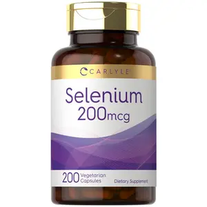 Carlyle Yeast Free Selenium Supplement | 200mcg | 200 Capsules | Vegetarian, Non-GMO, and Gluten Free Mineral Formula | L-Selenomethionine | Value Size