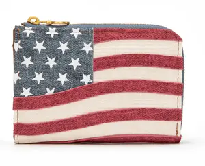 Montana West American Flag RFID Zip Around Wallet - Jean