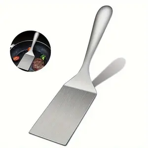 Stainless Steel Spatula, 1 Count Grill Turner Spatula, Small Frying Shovel, Mental Cooking Shovel, Steak Shovel, Pancake Special Tool, Kitchen Barbecue Utensils, Barbecue Accessories, Small Kitchen Gadgets