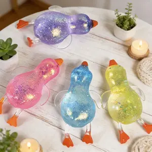 Festive Duck Squeeze Toys (4 Pcs) - Sweet Christmas Decor & Holiday Stress Relief, Adorable Desk Companions for Cozy Vibes, Perfect Gift for Kids & Coworkers
