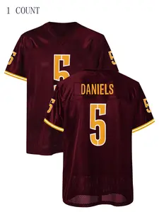 American Vintage Football Jersey, Football Uniform, Football Shirts, Athletic Tops, Breathable Mesh V Neck Pullover, Loose-Fit Short Sleeve Top for Men & Women, Athletic Training Apparel, Suitable for Outdoor Sports &Training and Casual Wear
