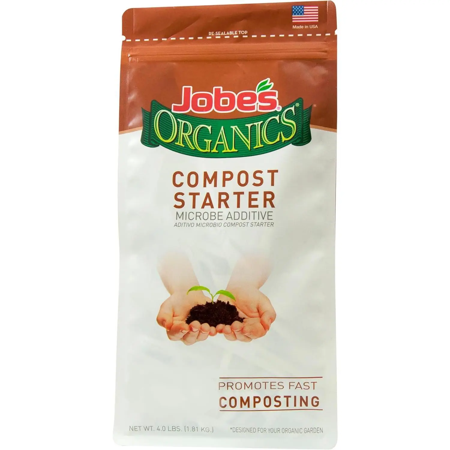 Jobe's Organics Fast Acting Granular Fertilizer Compost Starter, Easy Plant Care Compost Accelerator, 4 lbs Bag