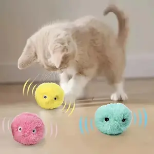 Funny Cat Sound Ball Toy - Touch-Activated Realistic Bird Cricket Frog Sounds Soft Plush Interactive Toy for Cats 5.5cm/2.16inch outdoorfun