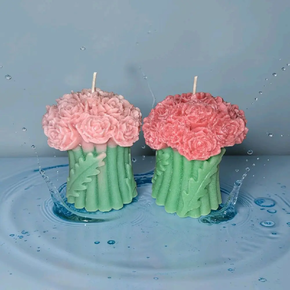 Scented Rose Bush-Shaped Candle, Nature-Inspired Home Decor, Cozy Fragrance Aroma for Home Supplies