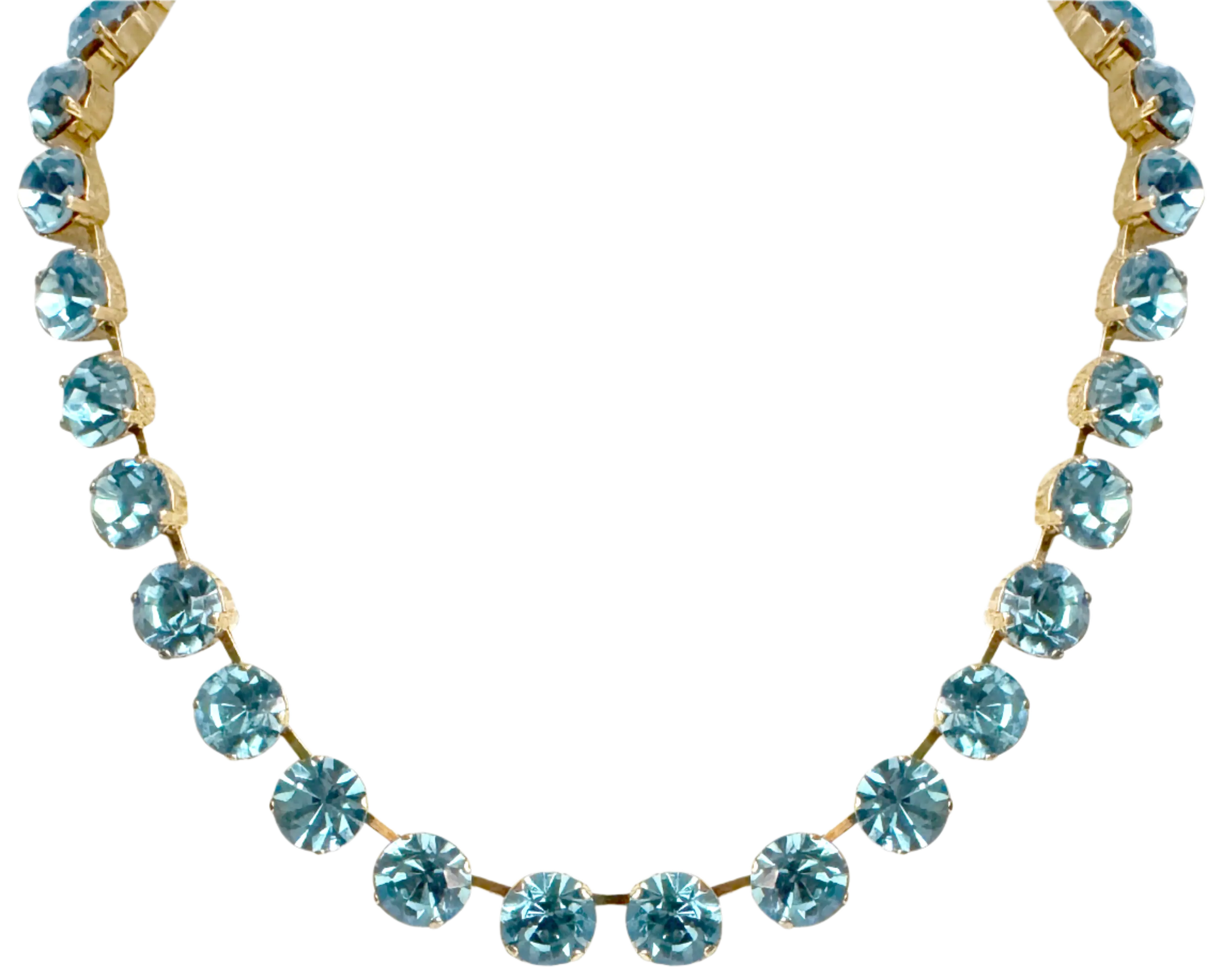 Daphne  Aqua Crystal Riviera Necklace