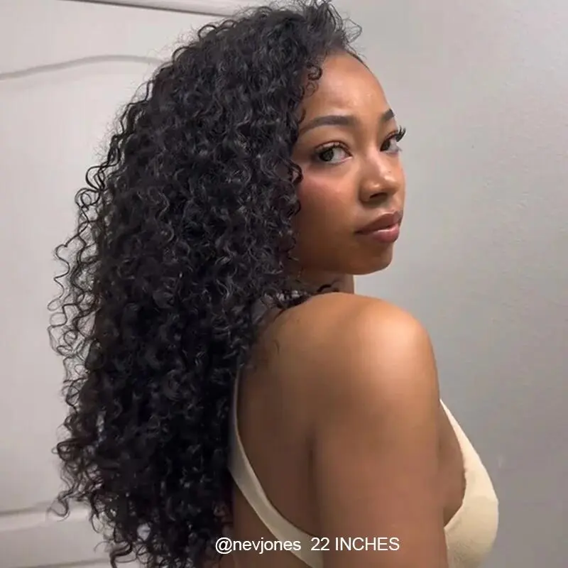 [WEAR GO HALF WIG] ISEE HAIR Wear Go Half Wig Water Wave Hair Invisible Hairline Glueless Human Hair Wigs Seamless Flip Over Wig Beginner Friendly  Vacation Hair #SummerWins #DealsForYouDays