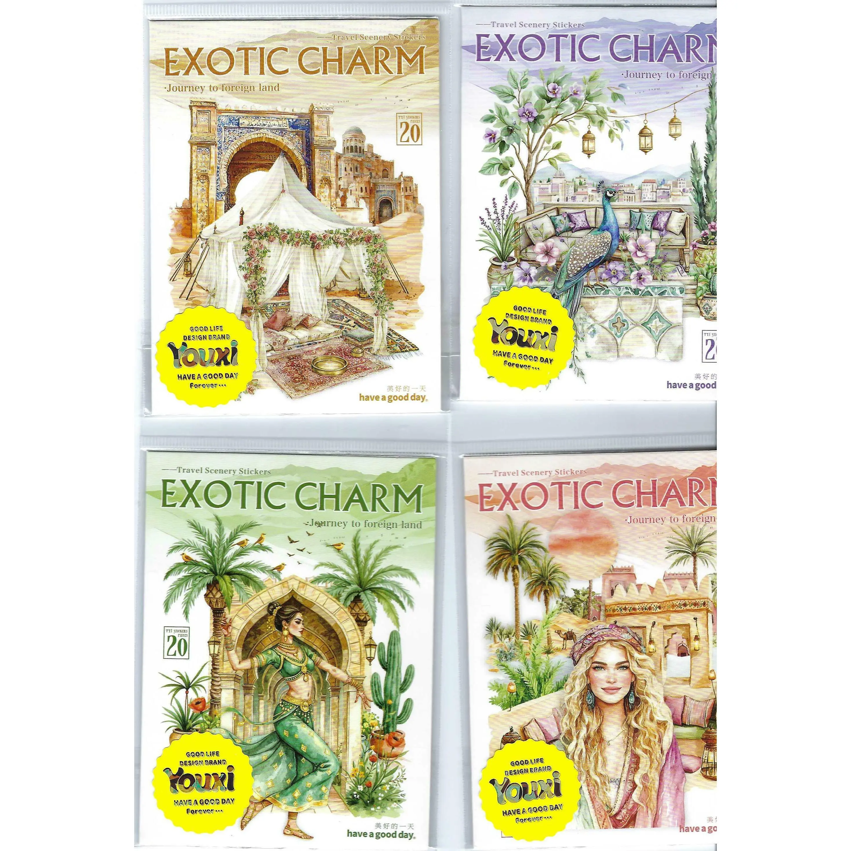 Exotic Charm – Aesthetic Sticker Set (6 Series, Sold Together)