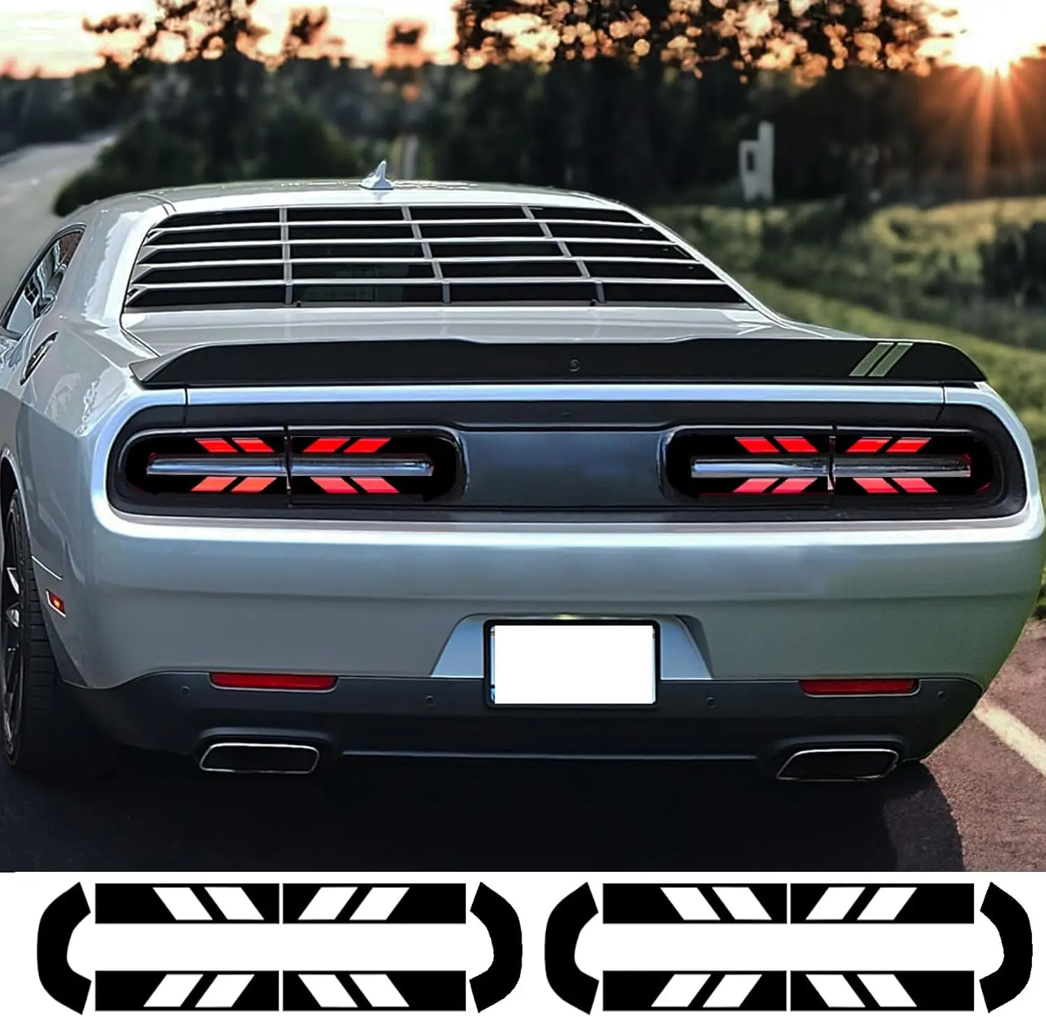 Tail Light Tint Decal for DOD ge Challenger 2015-2023, for DOD ge Challenger Accessories, Tail Light Sticker Decal for 2024, 2023, 2022, 2021, 2020, 2019, 2018, 2017, 2016, 2015 DOD ge Challenger tail  light  tint
