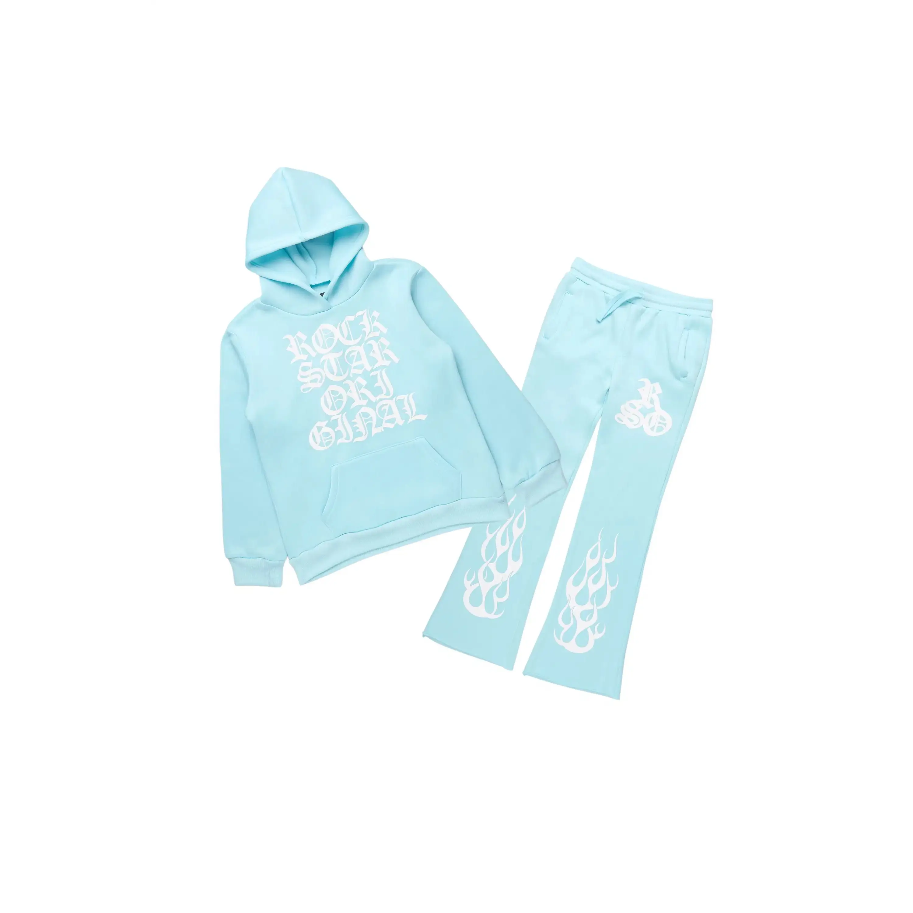 Girls Anisha Light Blue Stacked Track Set