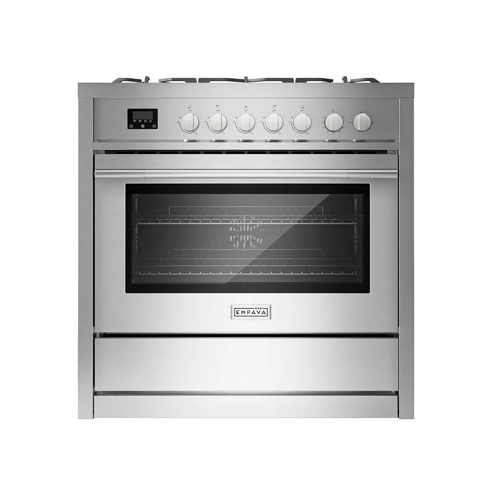 Empava 36-Inch Freestanding Gas Range with Cooktop and Baking Oven