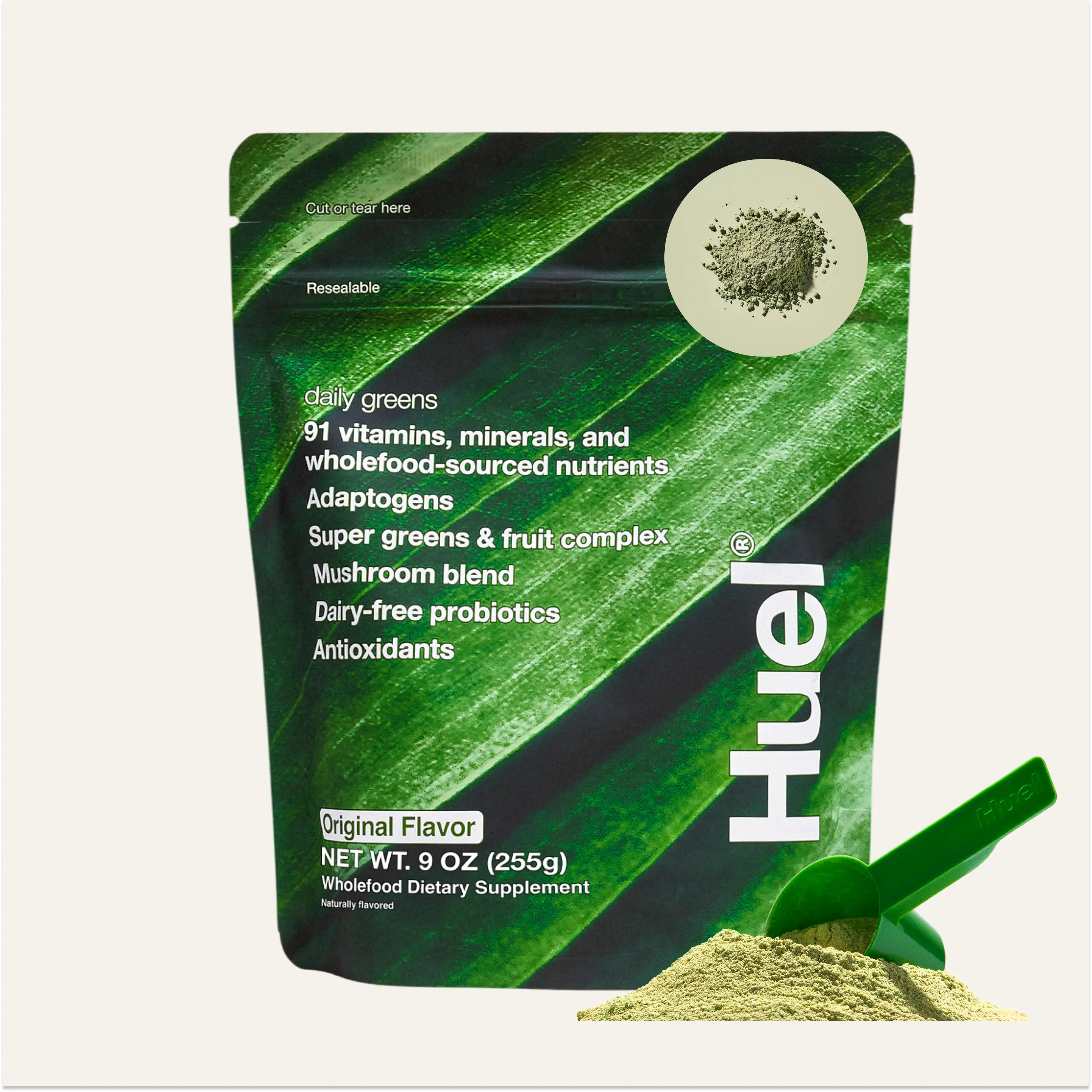 Huel Daily Greens Powder | 91 Vitamins & Minerals | Super Greens Supplement Powder | Gluten Free | 30 Servings