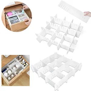 10Pcs Drawer Dividers,Adjustable Divider Drawer, Drawer Organiser System, Drawer Divider for Cupboard, Underwear, Socks