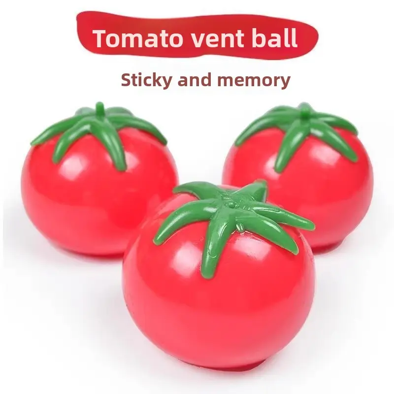 Popular stress-relief toy: unbreakable tomato stress-relief water ball, fruit-squeezing toy