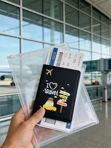 Cartoon Travel Passport Holder, Passport Cover for Women, Minimalist Open Design Travel Document Storage, Lightweight Sweet Style Passport Case, Perfect for Daily Use and Travel Gifts