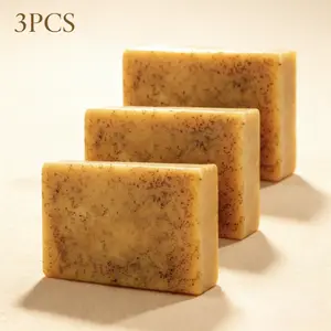 Turmeric Kojic Acid Soap Bars (3Pcs) - Lemon Extract Dark Spot Corrector, Deep Cleansing & Brightening SkincareLemon Extract Infused, Dark Spot Corrector, Deep Cleansing Brightening Skincare Soap for Body & Face honey wash kojic soap dish free