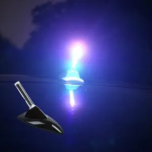 Solar Powered Car Anti-collision Light, 13 LEDs Shark Fin Aerial Strobe Light, Enhance Safety & Visibility with Bright Light, Car Accessories, Strobe Car Lights