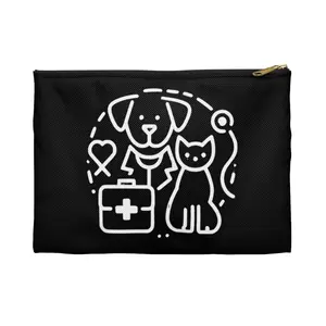 Veterinary Medicine Accessory Pouch, Dog and Cat Design, Veterinarian, Veterinary Student, Vet Tech, Veterinary Gifts