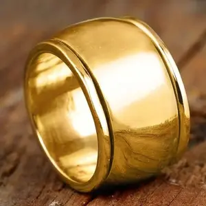 Fashionable gold plated, silver plated wide band ring for women, suitable for daily wear. party, gift for loved ones