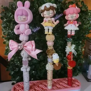 Custom Writing Pens with Character Figures & Beads Unique Design for Personalization and Creativity