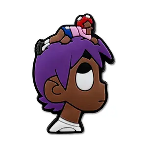 Purple Hair Shoe Charm