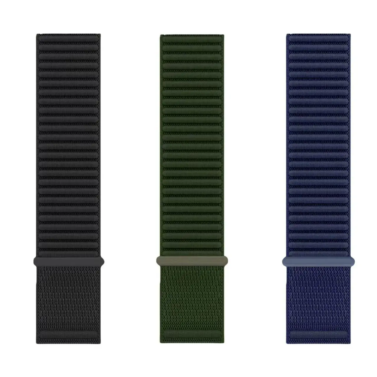 3pcs Nylon Fabric Smart Watch Bands, Wearable Smart Watch Accessories, 38-49MM Universal Fit, Mountain Grain Magic Tape Adjustable Durable Sports Straps